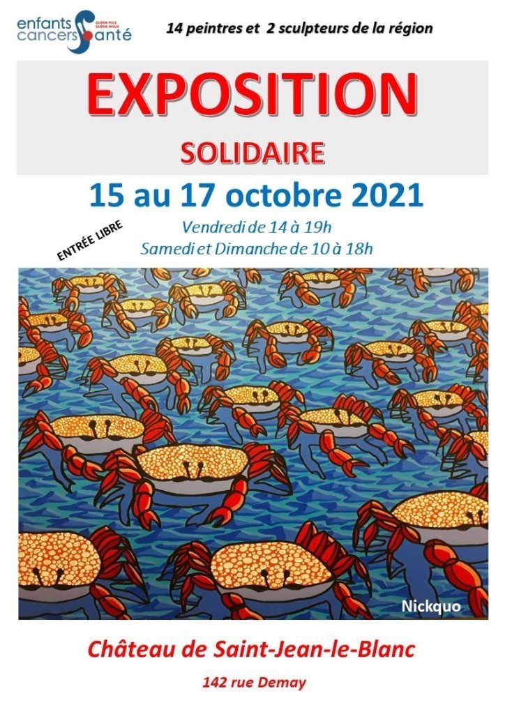 Expo solidaire les 15-16-17 octobre au château de Saint-Jean-le-Blanc 1 affiche expo solidaire 2021.JPEG