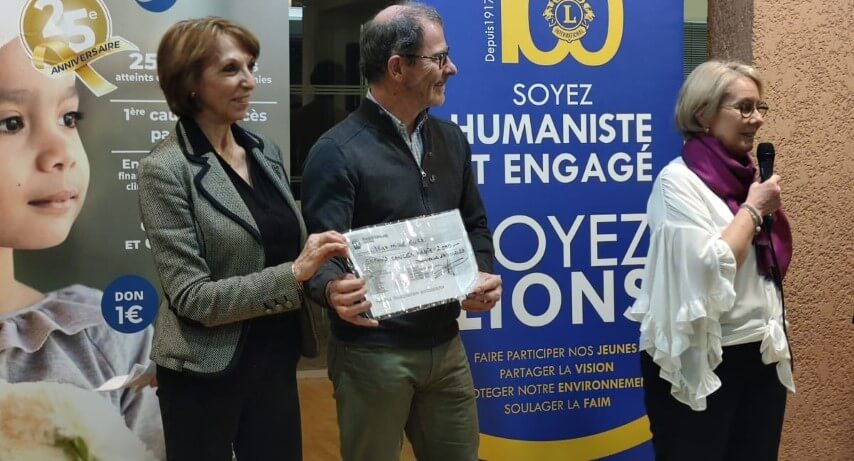 Le Lions Club de Tournefeuille remet un chèque de 2000 € à Enfants Cancers Santé Toulouse Occitanie