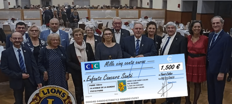 Le LIONS club de St CALAIS Val de Braye agit pour ECS Terres de lOuest