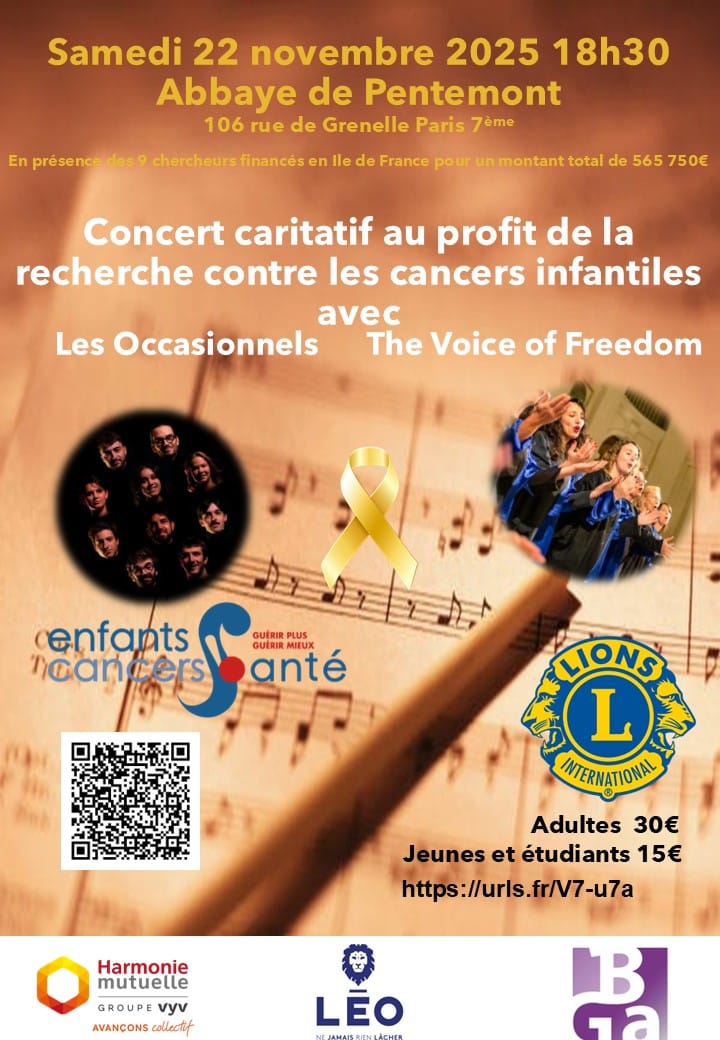 Notre grand concert caritatif du 22112025