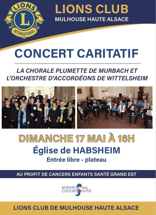 Concert Caritatif Eglise de HABSHEIM Haut Rhin