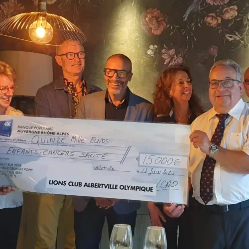 15 000€ remis par le Lions Club Albertville Olympique