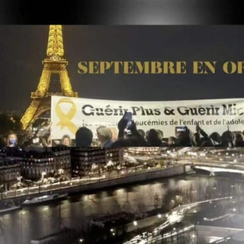 La Tour Eiffel s’est illuminée d’or pour soutenir la lutte contre les cancers pédiatriques